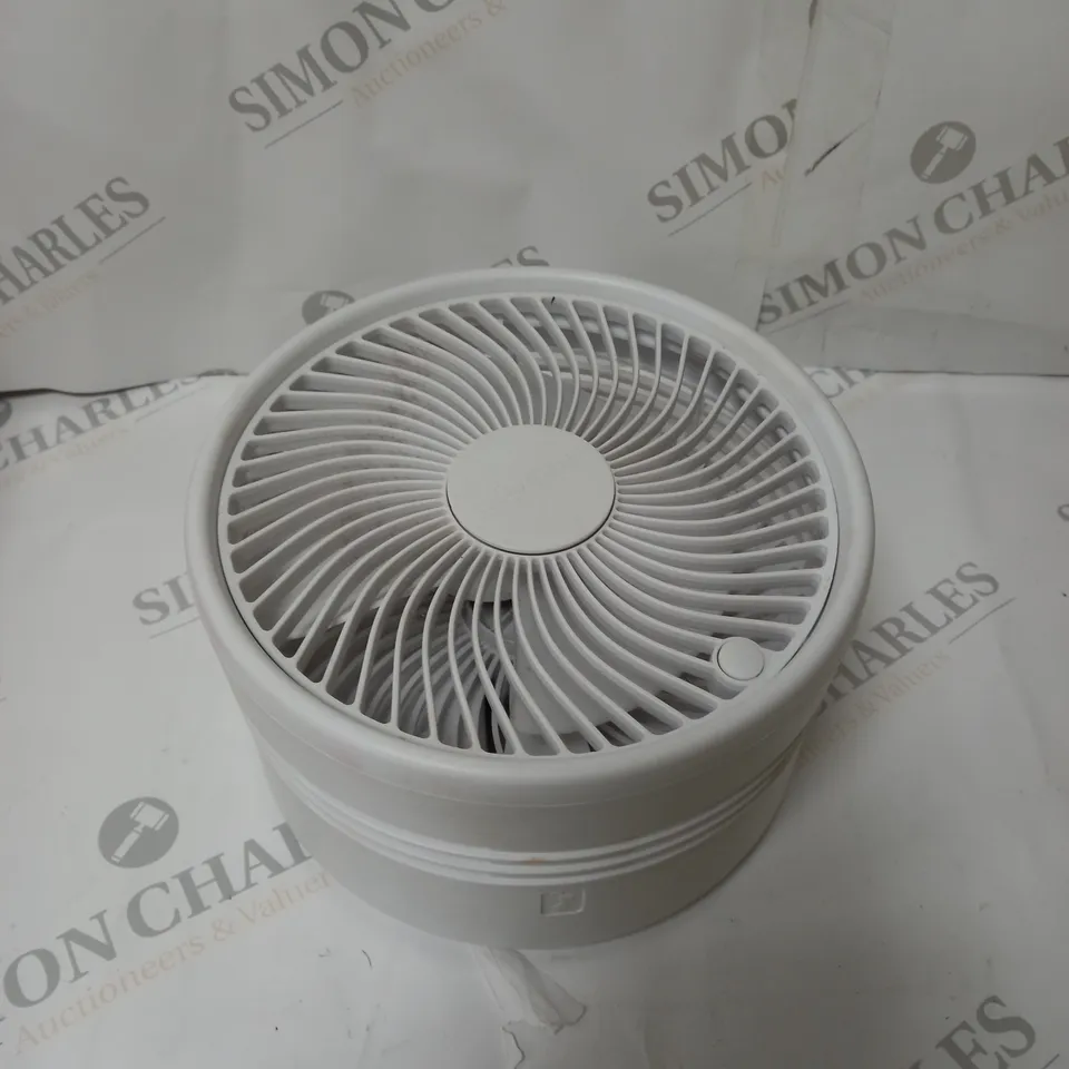BELL & HOWELL OSCILLATING FOLDING RECHARGEABLE FAN, WHITE