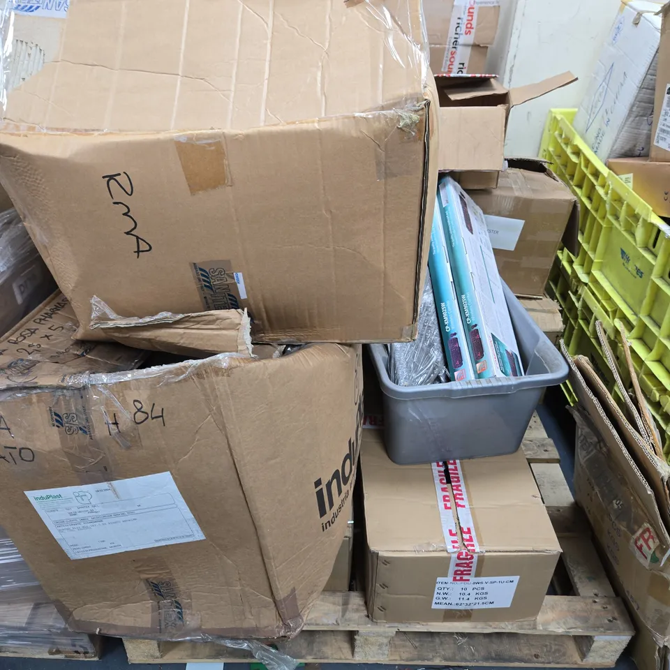 PALLET OF ASSORTED ELECTRICAL PRODUCTS TO INCLUDE KEYBOARDS, POWER SUPPLIES, ENCLOSURES ETC - COLLECTION ONLY  