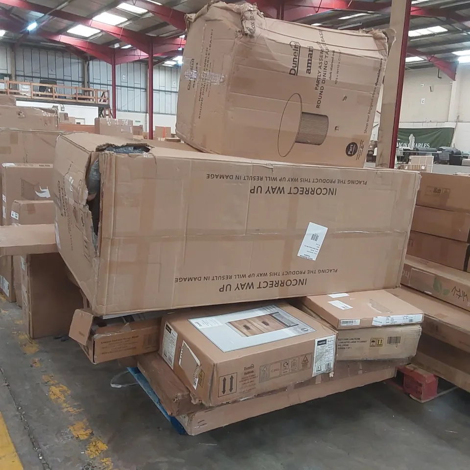 PALLET CONTAINING A LARGE QUANTITY OF ASSORTED FURNITURE PARTS ECT