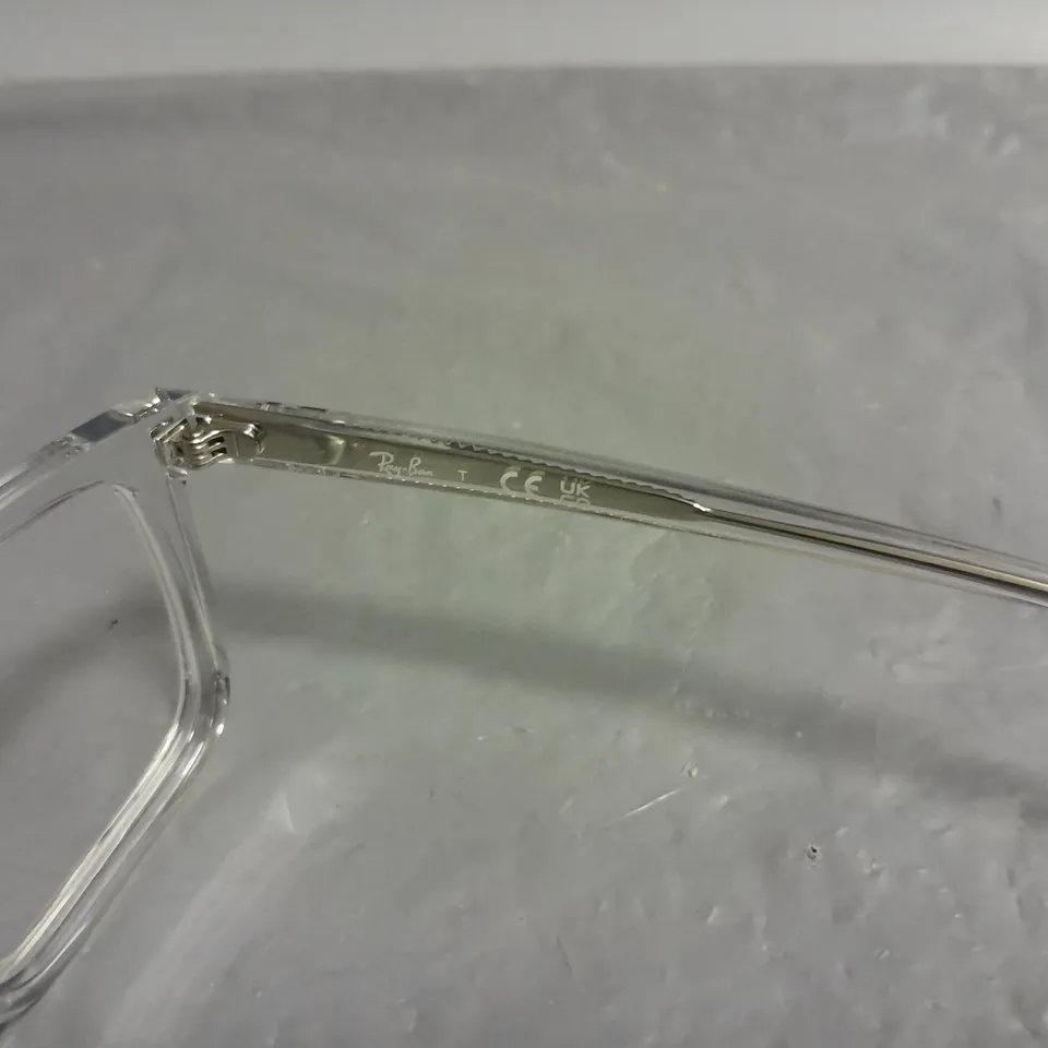 PAIR OF CLEAR RAY BAN GLASSES IN CASE