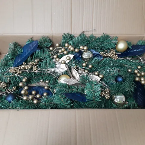 DESIGNER FESTIVE GARLAND BLUE/GOLD