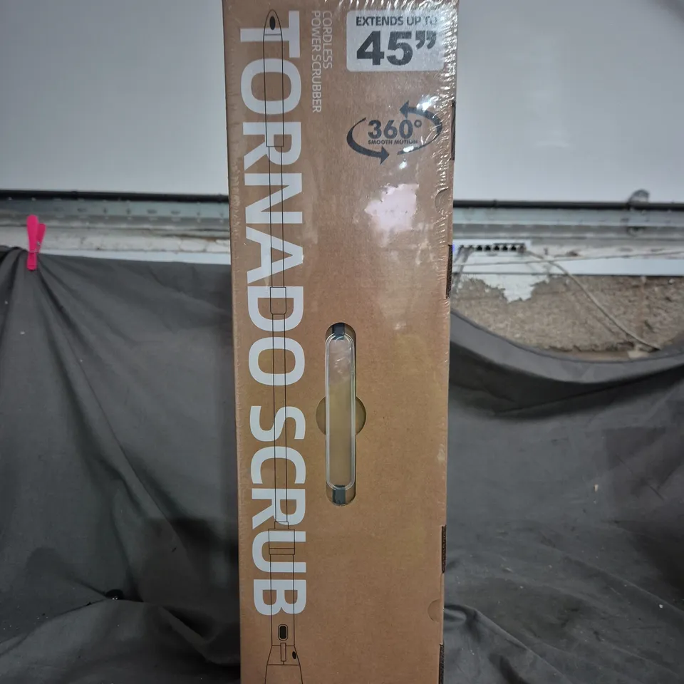 ACCUEILPORT TORNADO SCRUB CORDLESS POWER SCRUBBER WITH EXTENDABLE HANDLE - 45-INCH REACH, 360° MOTION