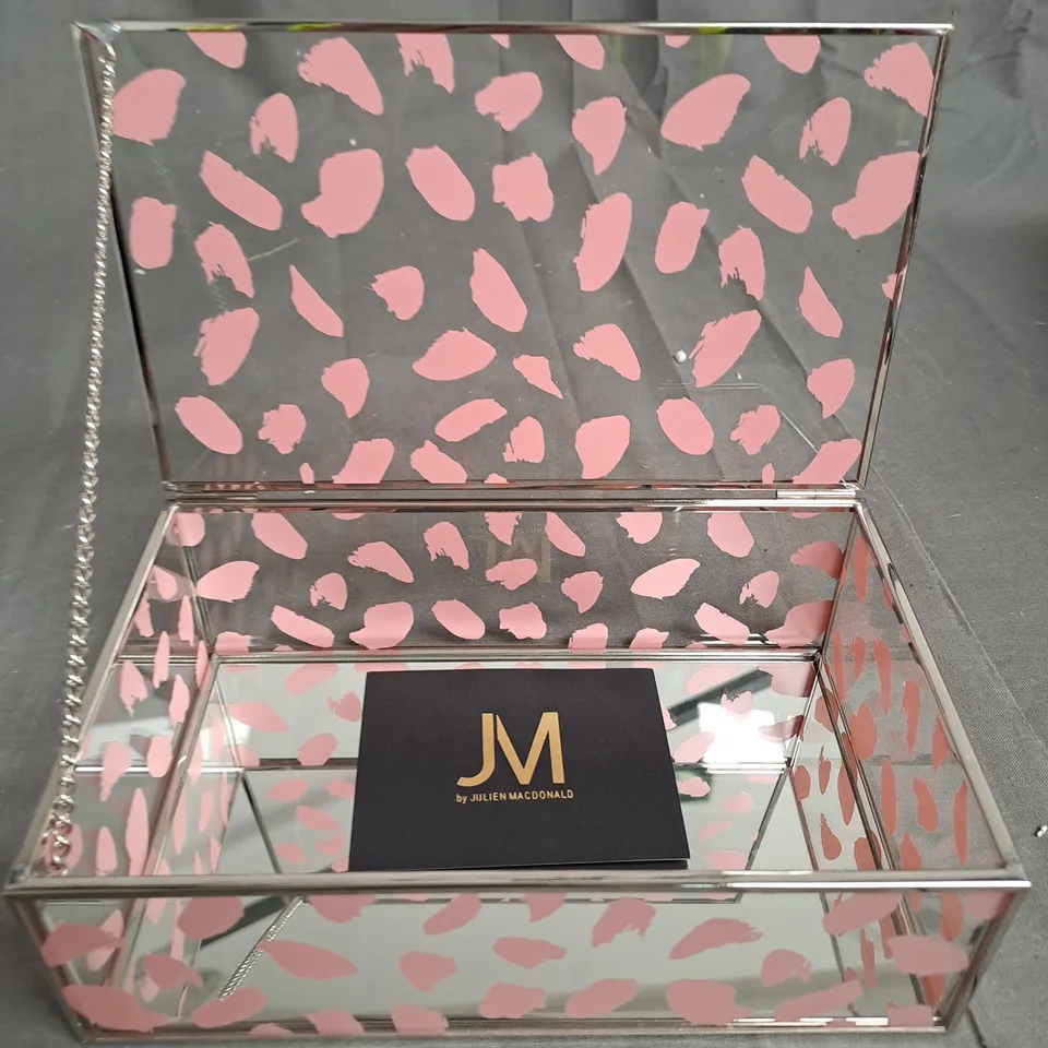 BOXED JULIEN MACDONALD JEWELRY BOX PINK PRINT DESIGN