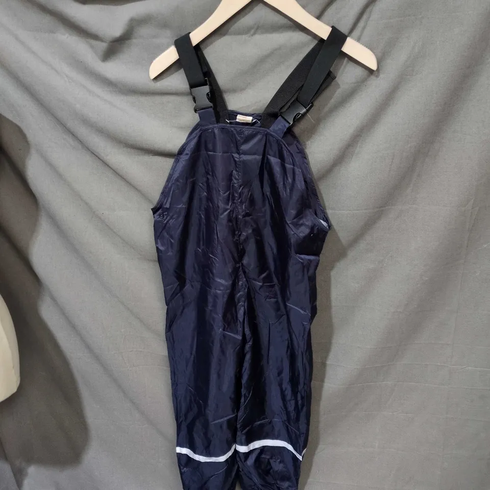 CHILDREN'S NAVY WATERPROOF SNOWSUIT WITH ADJUSTABLE STRAPS, SIZE UK 9-10 (EU 140)