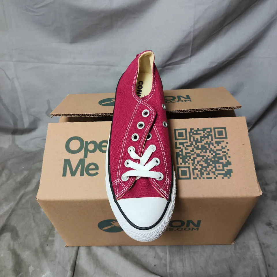 UNBOXED CONVERSE ALL STAR PINK CANVAS SNEAKERS – LOW-TOP MENS SIZE 5.5 UK