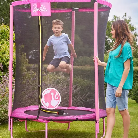 BOXED BARBIE 4.5FT TRAMPOLINE - COLLECTION ONLY