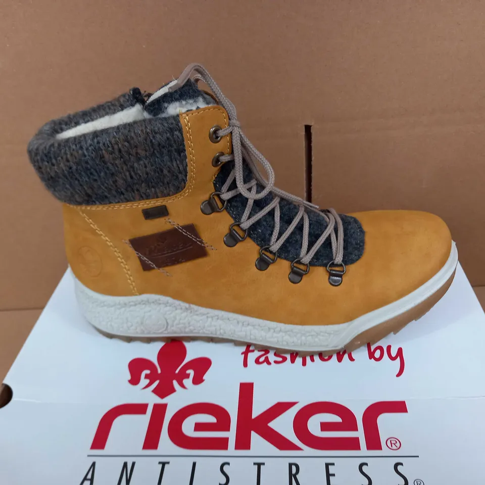 RIEKER LACE BOOT YELLOW - SIZE 6.5