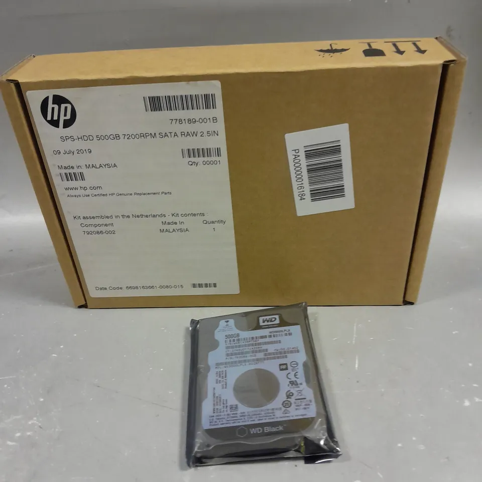 BOXED WESTERN DIGITAL 500GB 2.5 SATA HARD DISK DRIVE 