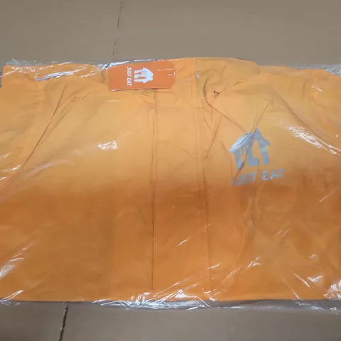 JUST EAT WATERPROOF WINDPROOF FOOD DELIVERY TAKEAWAY HOODED JACKET SIZE S