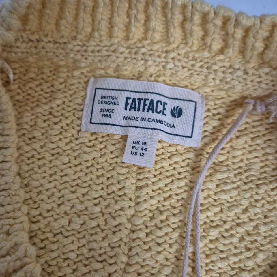 FATFACE KNIT SWEATER – BEIGE, UK 16 (EU 44, US 12)