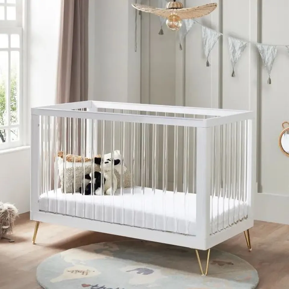BOXED BABYMORE KIMI COT BED - ACRYLIC (1 BOX)