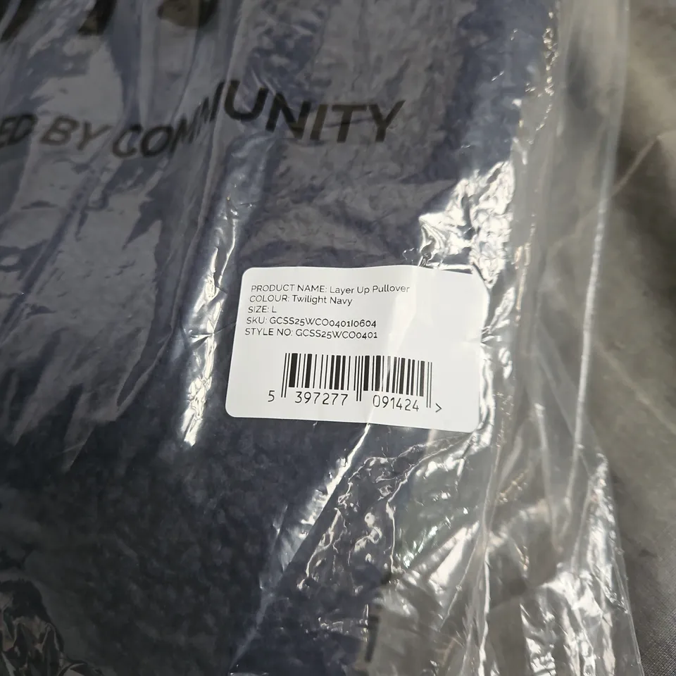GYM+COFFEE LAYER UP PULLOVER – TWILIGHT NAVY, SIZE L