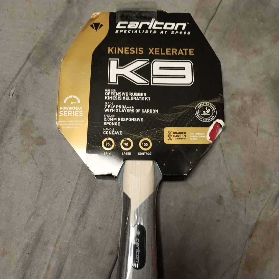 CARLTON K9 KINESIS XELERATE TABLE TENNIS PADDLE