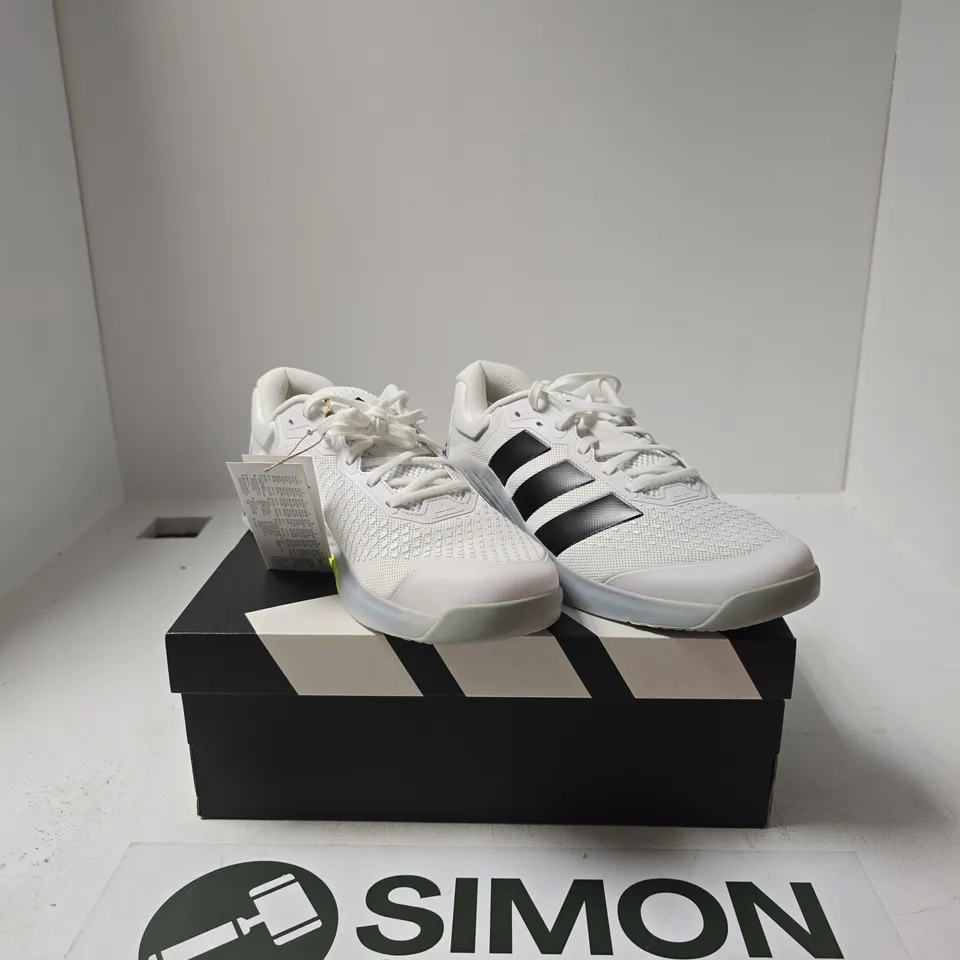 BOXED PAIR OR ADIDAS DROPSET 4 POWER TRAINERS SIZE UK 9.5