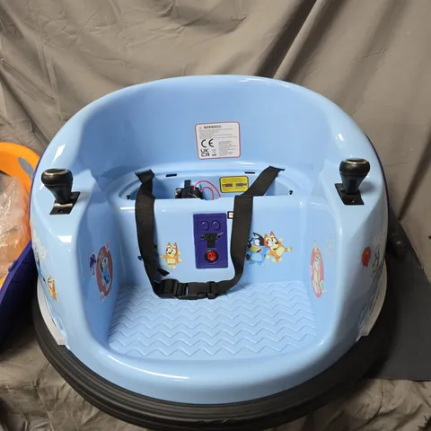 BOXED BLUEY 6V ELECTRIC BUMPER CAR RIDE ON - COLLECTION ONLY