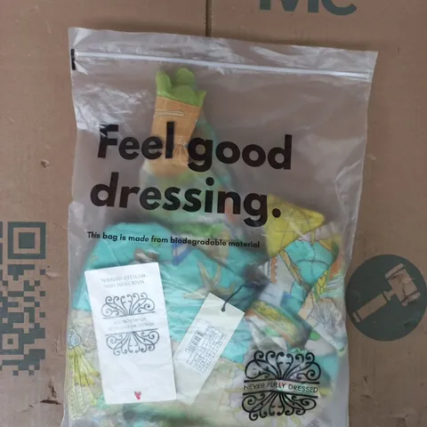 BAGGED NEVER FULLY DRESSED ISLA MILEY SHIRT IN BLUE/MULTI SIZE UK 10