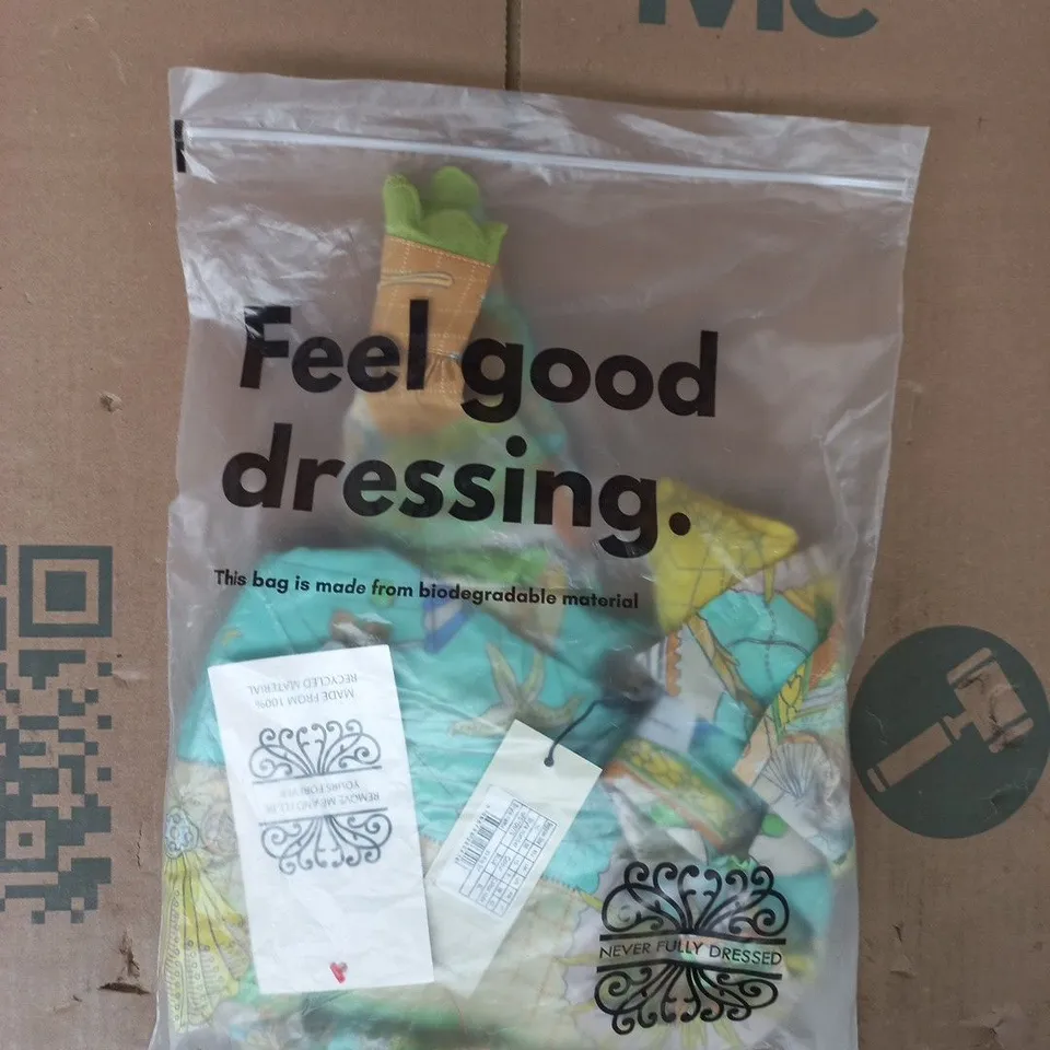 BAGGED NEVER FULLY DRESSED ISLA MILEY SHIRT IN BLUE/MULTI SIZE UK 10
