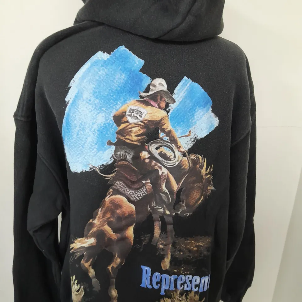 represent wild ride hooded in aged black - xs