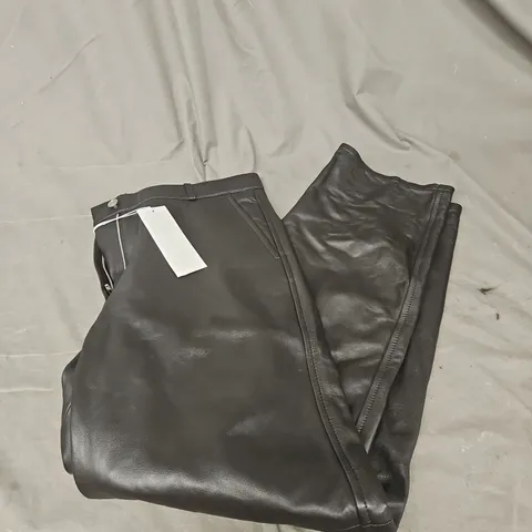 ARKET LEATHER TROUSERS IN BLACK SIZE 10