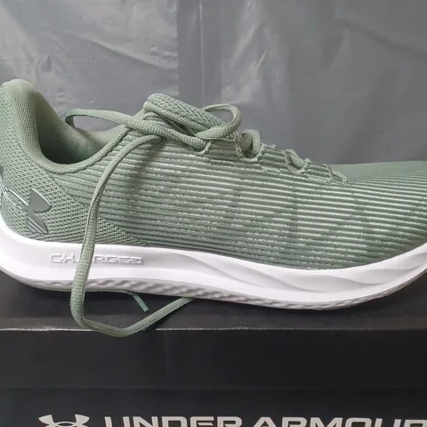 BOXED UNDER ARMOUR CHARGED SPEED SWIFT TRAINERS IN GREEN - UK 11