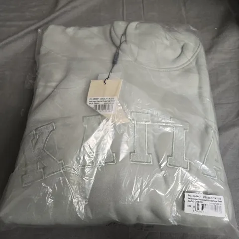 KAIIA SLOGAN OVERSIZED HOODIE SAGA GREEN SIZE 24