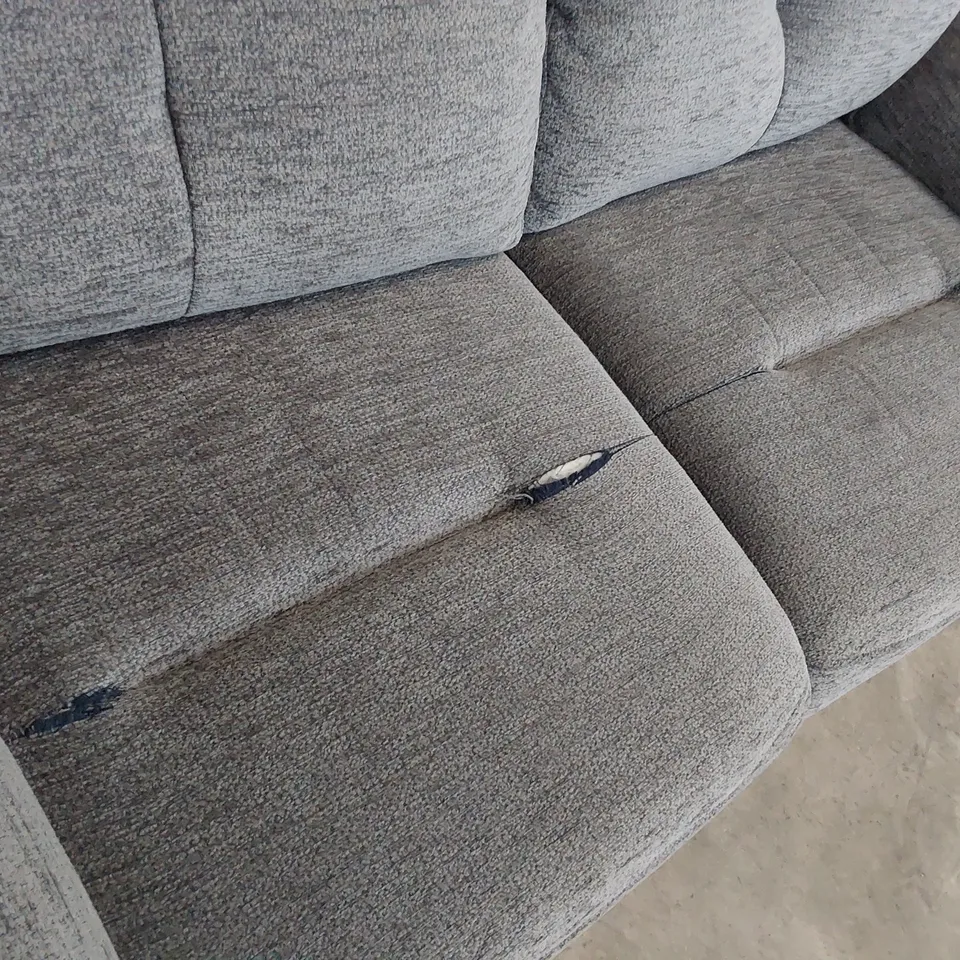 QUALITY BRITISH DESIGNER G PLAN BURFORD TWO SEATER SOFA BOUCLE GREY FABRIC