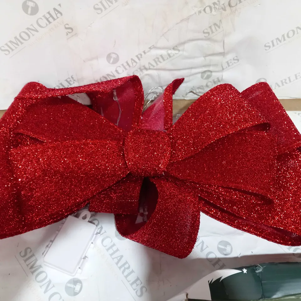 FESTIVE 72/55CM LIT RED BOW