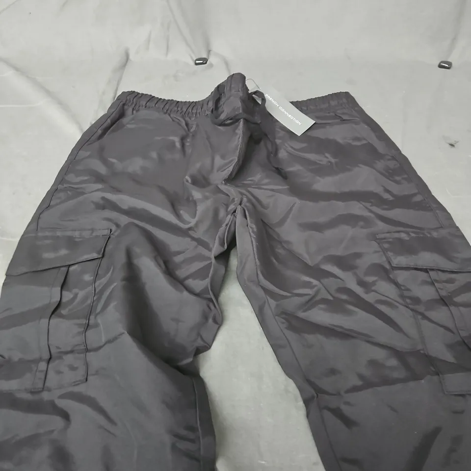FRENCH CONNECTION BLACK CARGO TROUSERS – MEN'S, SIZE L