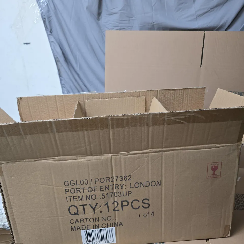 BOX OF 12 GISELA GRAHAM BLUE CANDLESTICK HOLDERS