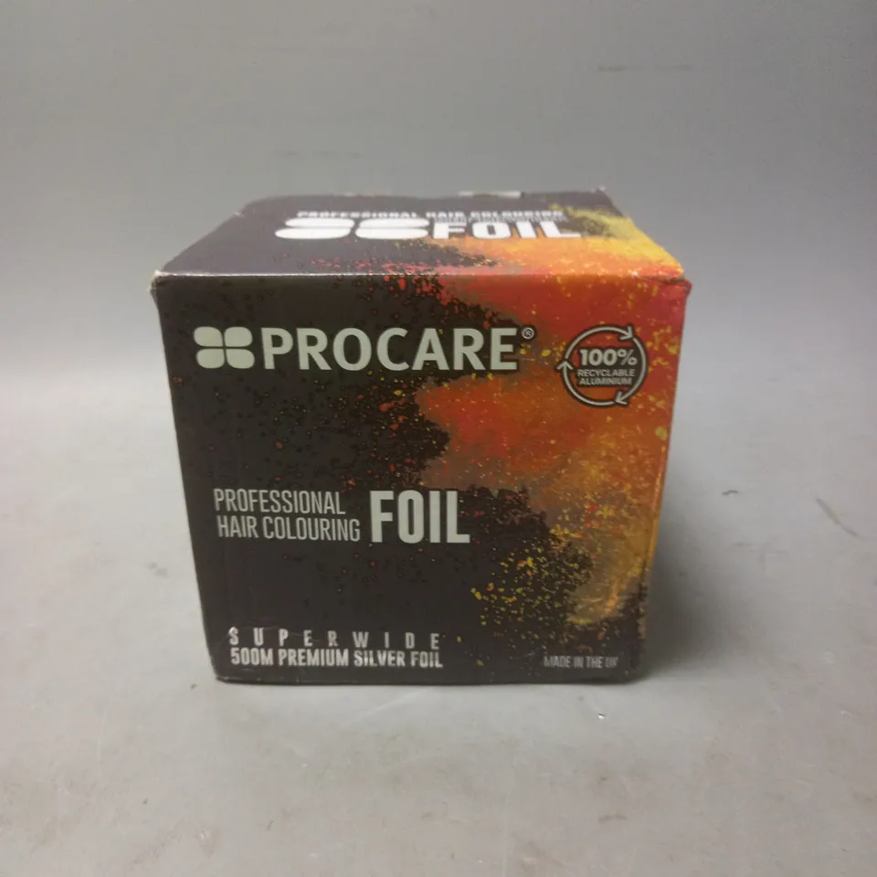 PROCARE PREMIUM PROFESSIONAL HAIR COLOURING FOIL EXTRA WIDE 120MM X 500M SILVER