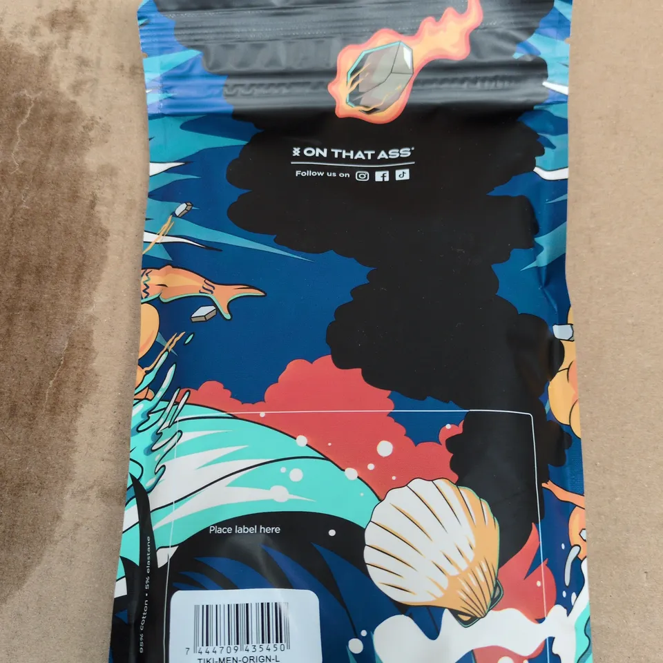 ON THAT ASS TIKI MEN ORIGIN – MEN'S GRAPHIC CLOTHING, SIZE UK L (ORIGIN-L)