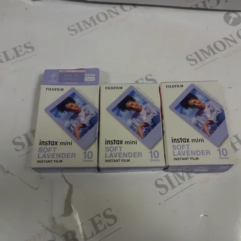 FUJIFILM INSTAX MINI SOFT LACENDER INSTANT FILM X3