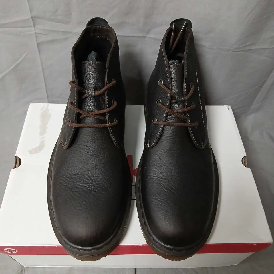 RIEKER ANTISTRESS BLACK LEATHER BOOTS – EU 42 (UK 8)