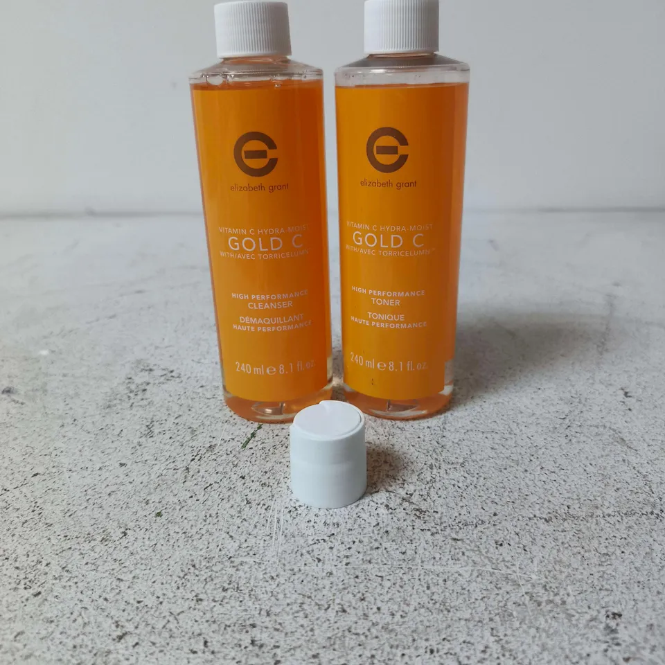 ELIZABETH GRANT GOLD C VITAMIN C HYDRA-MOIST CLEANSER & TONER, 240ML EACH (SET OF 2)