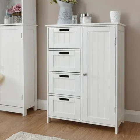 BRAND NEW BOXED COLONIAL MULTI STORAGE BATHROOM UNIT - WHITE