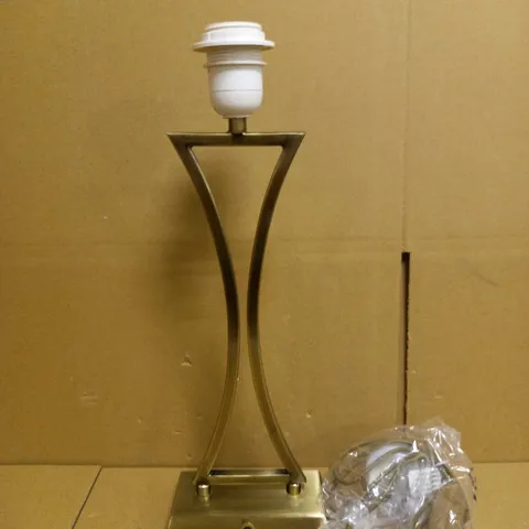 DAR LIGHTING GROUP OPORTO WAVY TABLE LAMP - ANTIQUE BRASS EFFECT