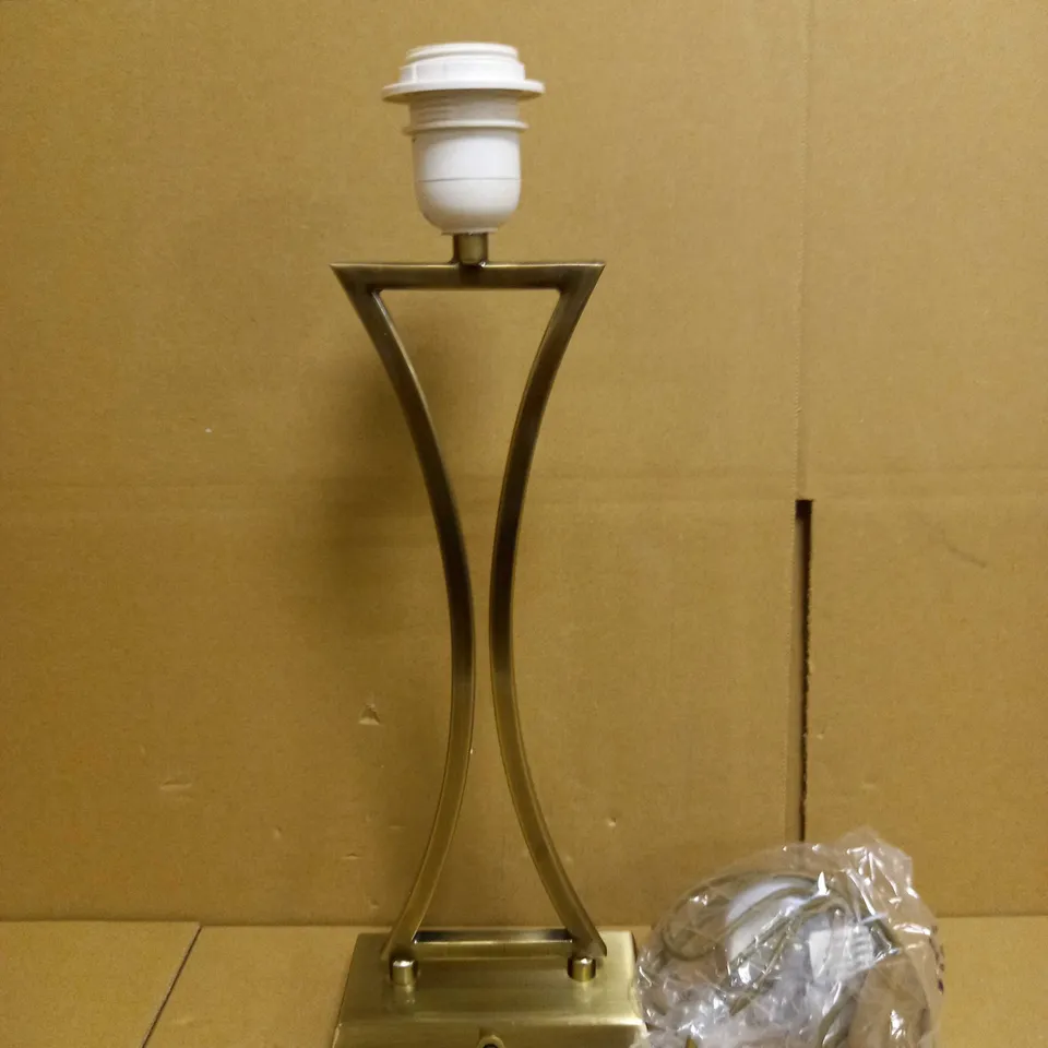 DAR LIGHTING GROUP OPORTO WAVY TABLE LAMP - ANTIQUE BRASS EFFECT 