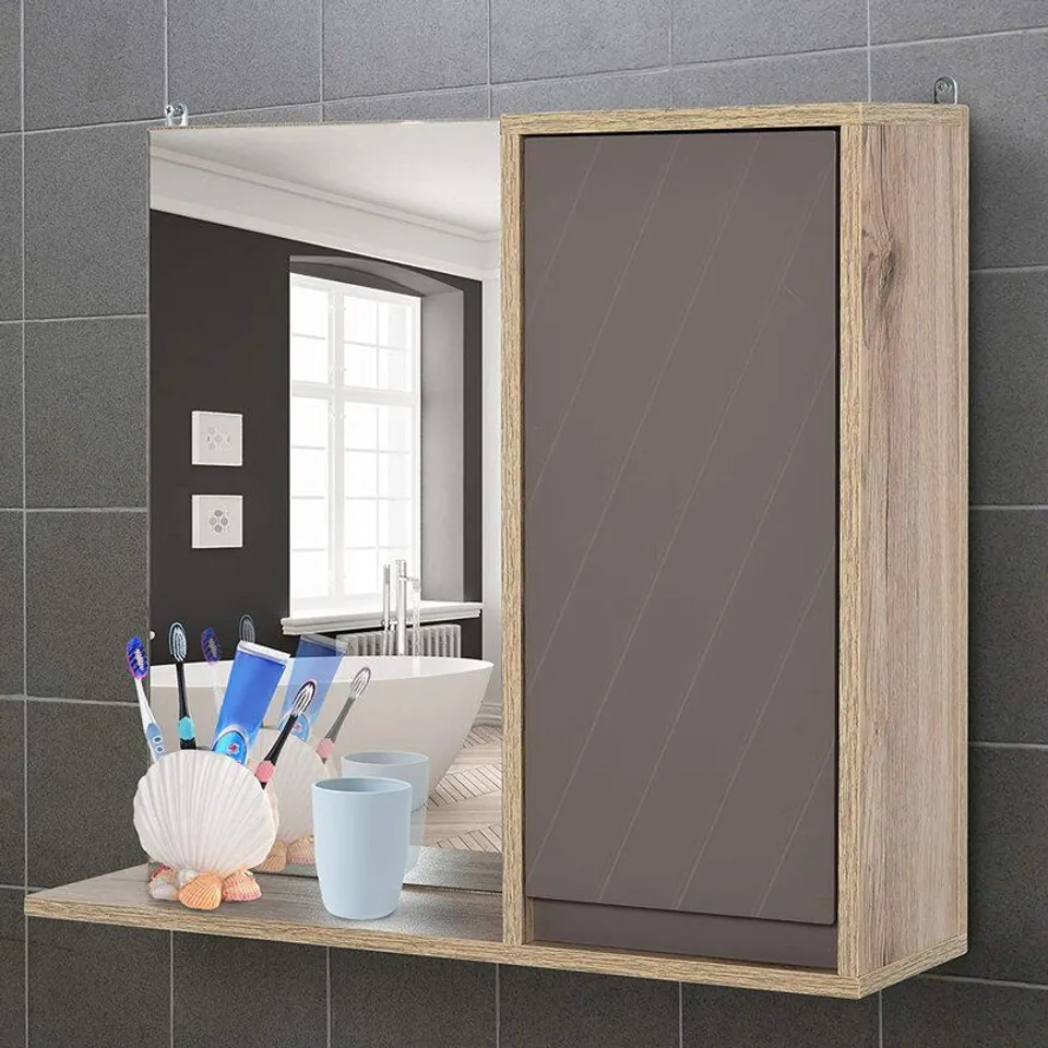 PAULIS 57 × 50cm SURFACE MOUNT MIRROR CABINET