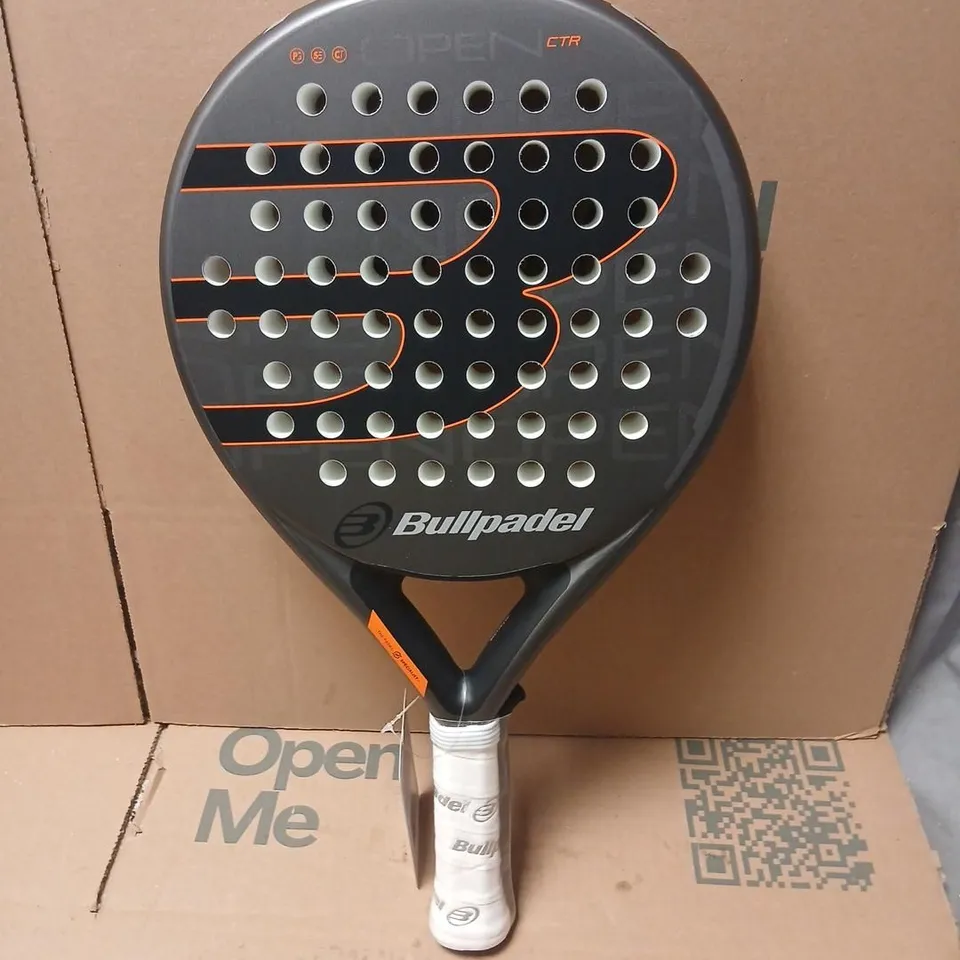 BULLPADEL CTR PADEL RACKET – BLACK WITH ORANGE ACCENTS