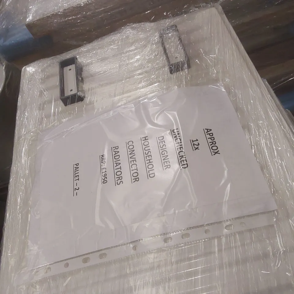 PALLET CONTAINING APPROXIMATELY 12x DESIGNER HOUSEHOLD CONVECTOR RADIATORS