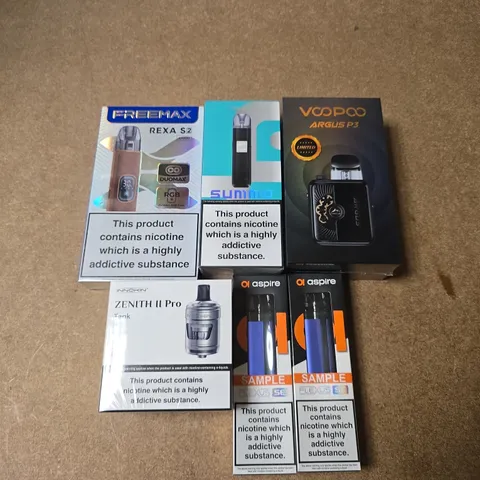 APPROXIMATELY 15 ASSORTED E-CIGARETTE PRODUCTS TO INCLUDE - FREEMAX, VOO POO, ASPIRE ETC