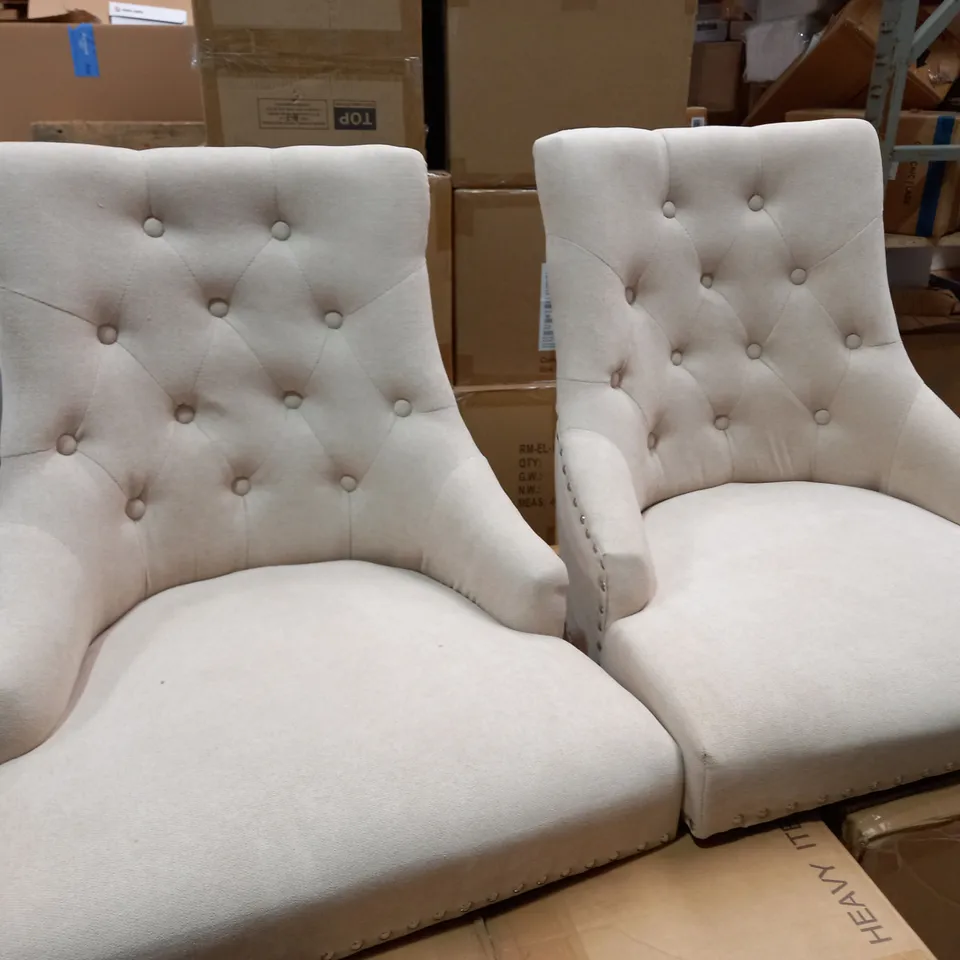 PAIR OF WARWICK DINING CHAIRS - NATURAL/OAK (1 BOX) RRP £299.99