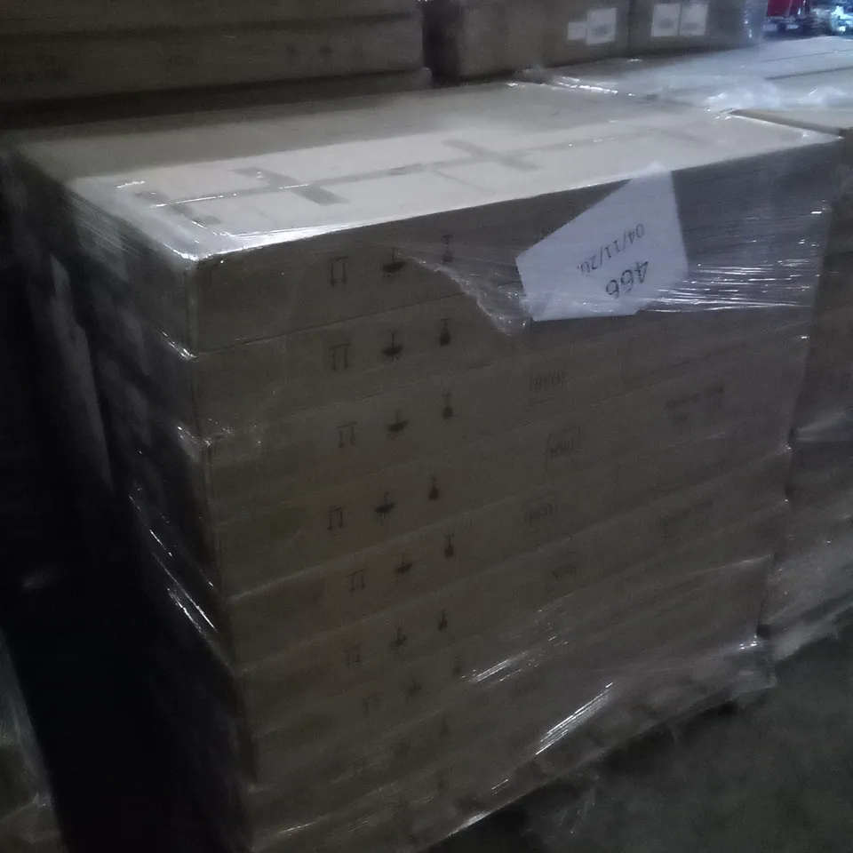 PALLET OF APPROXIMATELY 18 BOXED L-SHAPED COMPUTER DESKS 