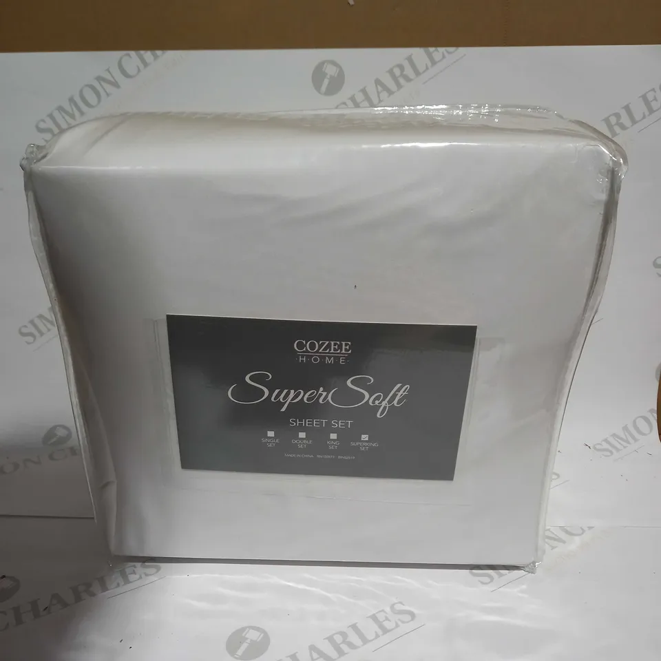 COZEE HOME SUPERSOFT SHEET SET - SUPERKING