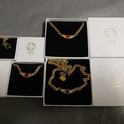 LOT OF 4 ASSORTED CADENA JEWELLERY NECKLACES