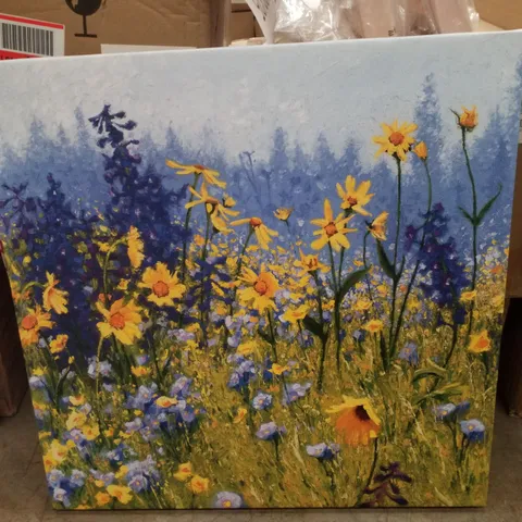 BOXED JOYFUL IN JULY III BY SHIRLEY NOVAK - WRAPPED CANVAS PAINTING 