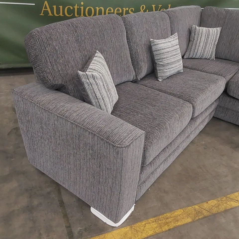 QUALITY DESIGNER MINC FABRIC CORNER CHAISE SOFA