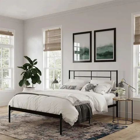 BOXED DOREL JENSEN METAL BED FRAME - BLACK // SIZE: SINGLE (1 BOX)
