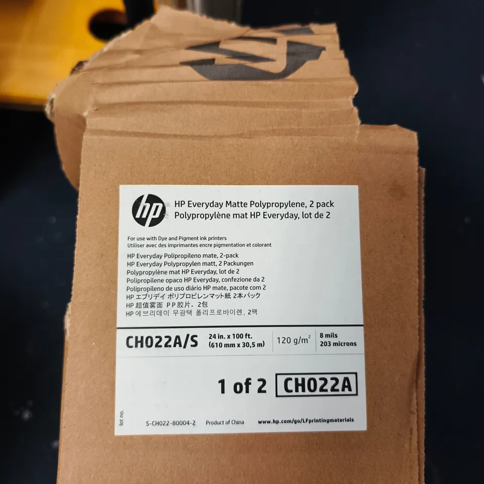 HP EVERYDAY MATTE POLYPROPYLENE PRINTER MEDIA – 24 IN X 100 FT, CH022A/S