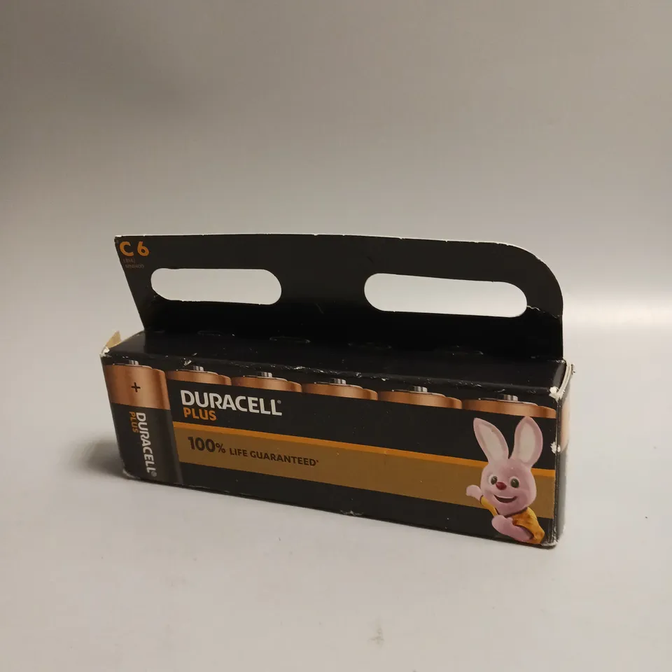 DURACELL PLUS C6 BATTERY PACK OF 6 1.5V ALKALINE